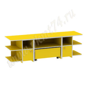 Игровой детский стол с полками для игрушек МТ 17-47 Желтый Игровой детский стол с полками для игрушек