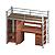 Кровать со столом и шкафом МТ 16-3 Вишня Оксфорд Кровать со столом и шкафом МТ 16-3 Вишня Оксфорд