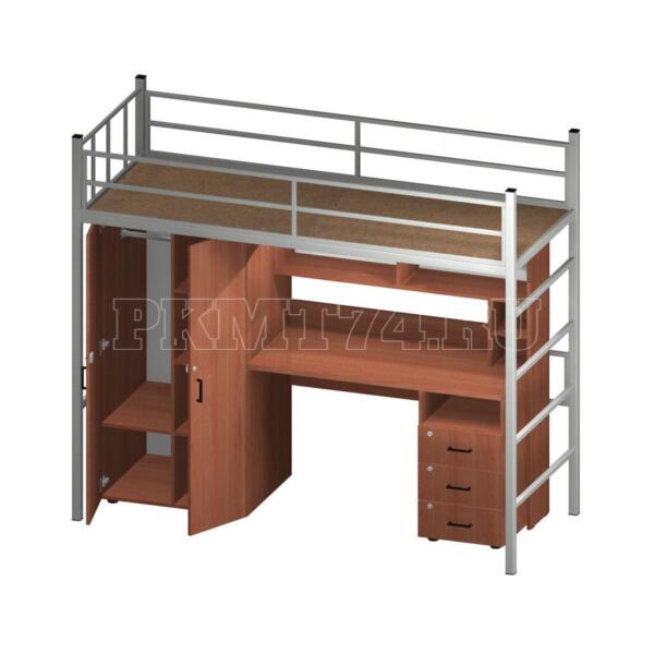 Кровать со столом и шкафом МТ 16-3 Вишня Оксфорд Кровать со столом и шкафом МТ 16-3 Вишня Оксфорд