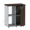 Офисная тумба под аквариум, с полкой и дверкой МТ 29-18 Алюминий-Венге