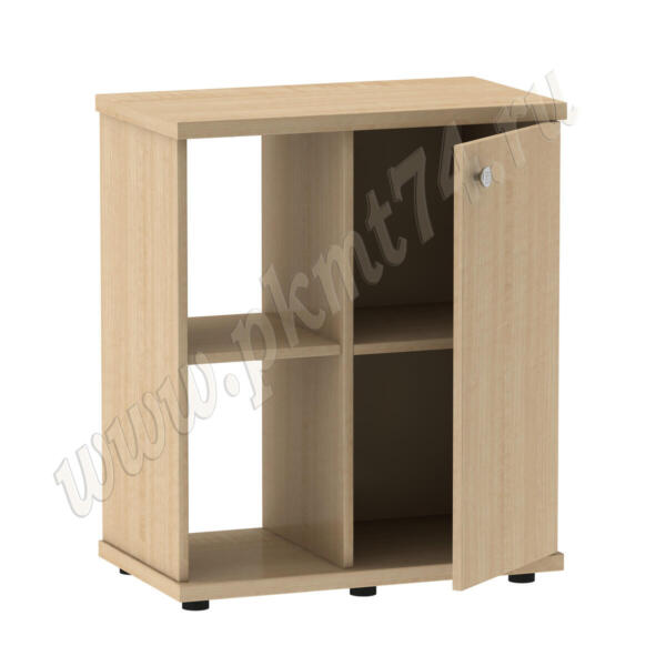 Офисная тумба под аквариум, с полкой и дверкой МТ 29-18 Клен