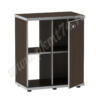 Офисная тумба под аквариум, с полкой и дверкой МТ 29-18 Венге-Алюминий
