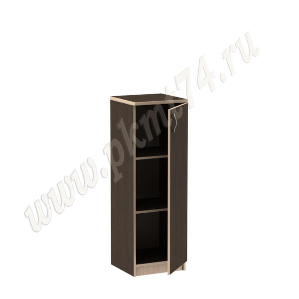 Пенал для офиса с двумя полками и дверкой МТ 13-5 ОМ Венге-Дуб мол