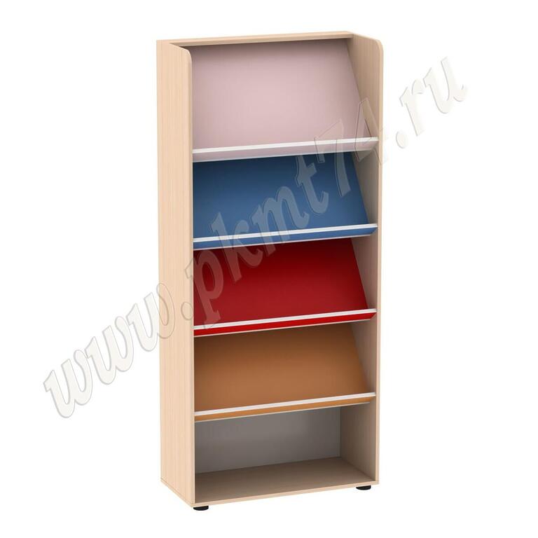 Стеллаж информационный для детского сада МТ 17-44 Молочный - Ирис-Голубой-Кр-Оранж