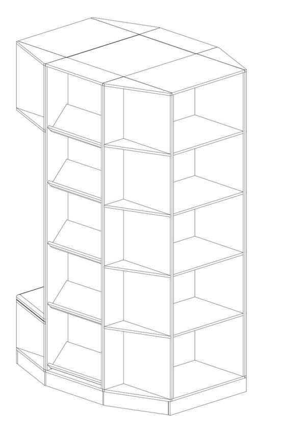 Книжный стеллаж МТ 11-20-2