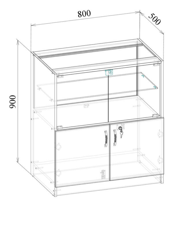 Витрина для музея МТ 12-13 чертеж