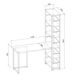 Письменный стол со стеллажом