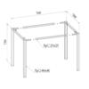 Каркас стола МТ 26-22, 700х700х730