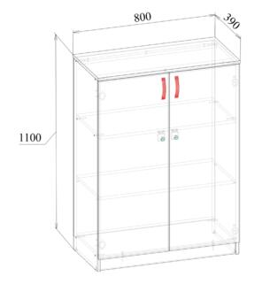 Тумба для хранения документов МТ 10-5 800х390х1100