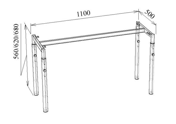 Каркас стола двухместного 3-5 гр.р. МТ 01-22 чертеж Каркас стола двухместного 3-5 гр.р. МТ 01-22 чертежКаркас стола двухместного 3-5 гр.р. МТ 01-22 чертеж