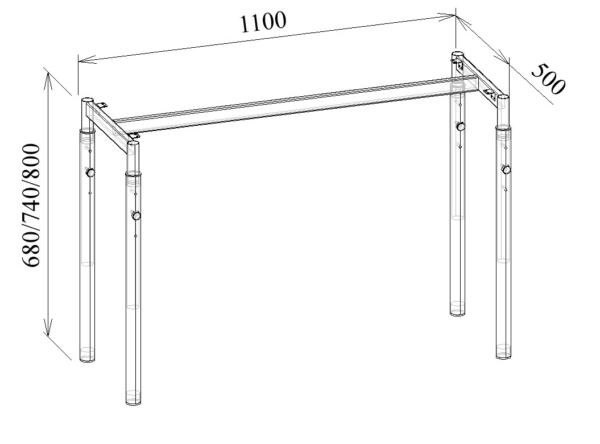 Каркас стола двухместного 5-7 гр.р. МТ 01-23 чертеж Каркас стола двухместного 5-7 гр.р. МТ 01-23 чертеж