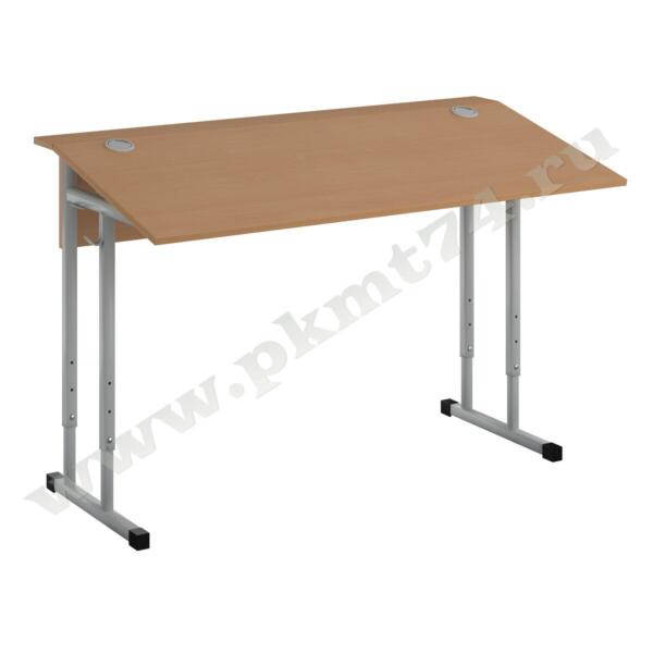 Парта нерегулируемая с наклоном столешницы МТ 01-11 Бук Бавария светлый Парта нерегулируемая с наклоном столешницы МТ 01-11 Бук Бавария светлый