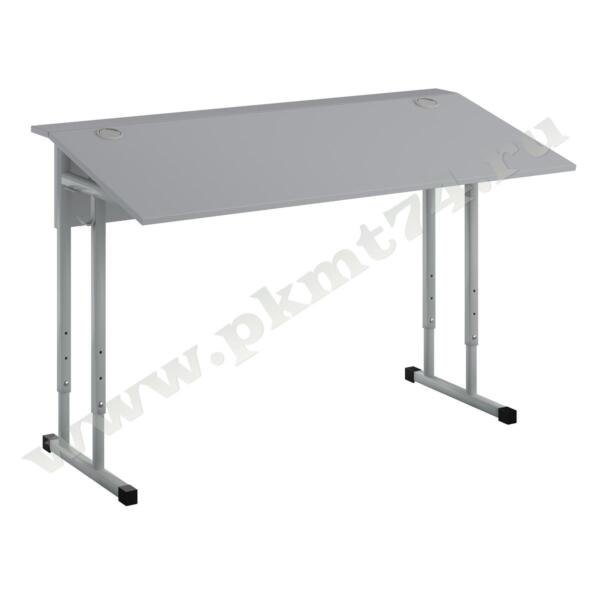 Парта нерегулируемая с наклоном столешницы МТ 01-11 Серая Парта нерегулируемая с наклоном столешницы МТ 01-11 Серая