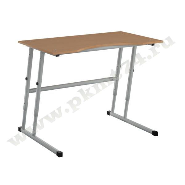 Стол на металлокаркасе эргономичный регулируемый МТ 01-27 Бук Бавария светлый