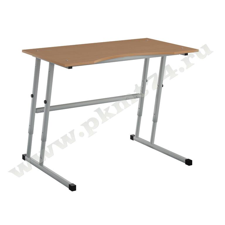 Стол на металлокаркасе эргономичный регулируемый МТ 01-27 Бук Бавария светлый