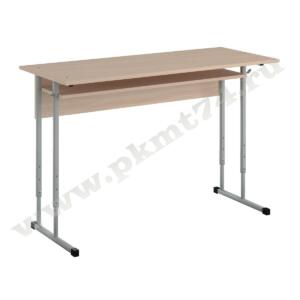 Стол с полкой двухместный регулируемый МТ 01-5 № 5-7 Дуб Молочный Стол с полкой двухместный регулируемый МТ 01-5 № 5-7 Дуб Молочный