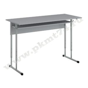 Стол с полкой двухместный регулируемый МТ 01-5 № 5-7 Серый Стол с полкой двухместный регулируемый МТ 01-5 № 5-7 Серый