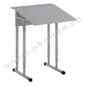 Парта с регулировкой высоты и наклона столешницы МТ 01-8 Серая