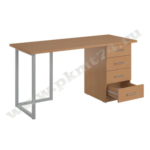 Стол с металлической опорой МТ 06-27 Бук Бавария светлый