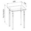 Стол с телескопической регулировкой высоты МТ 01-21 чертеж