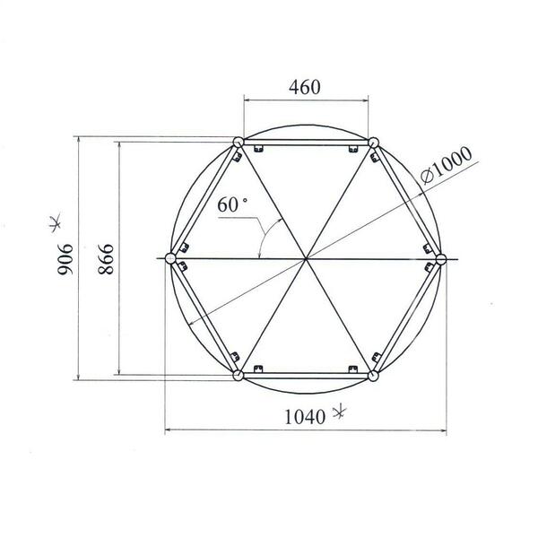 Каркас стола шестигранный Каркас стола шестигранный