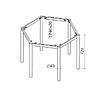 Каркас стола шестиугольный Каркас стола шестиугольный