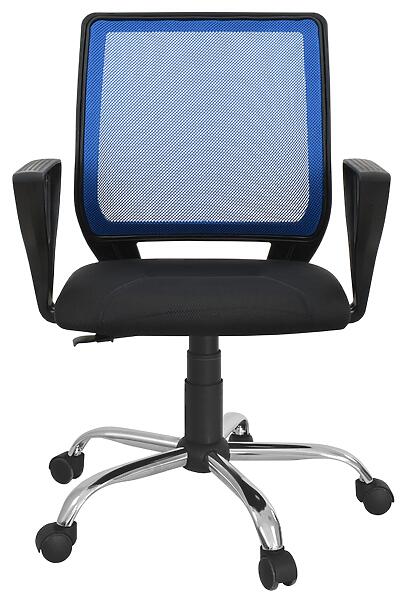 Кресло Фаворит 2С хром-синий анфас