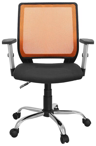 Кресло Фаворит 2С ТР3 оранжевый, хром анфас