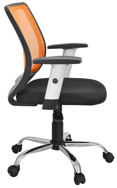 Кресло Фаворит 2С ТР3 оранжевый, хром профиль