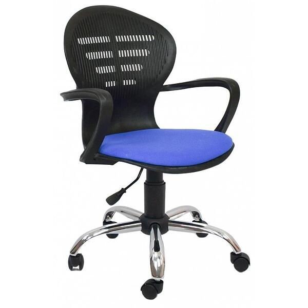 Кресло Варна ВП синий, хром