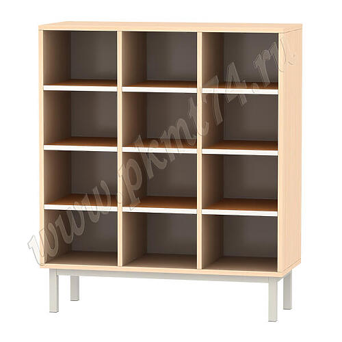 Стеллаж для обуви 12 ячеек МТ 11-26 Дуб Молочный-Оранж