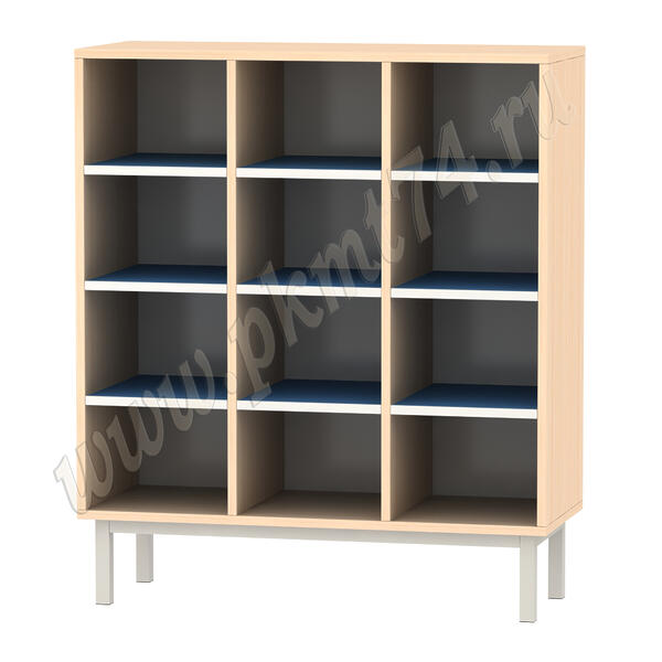 Стеллаж для обуви 12 ячеек МТ 11-26 Дуб Молочный-Синий