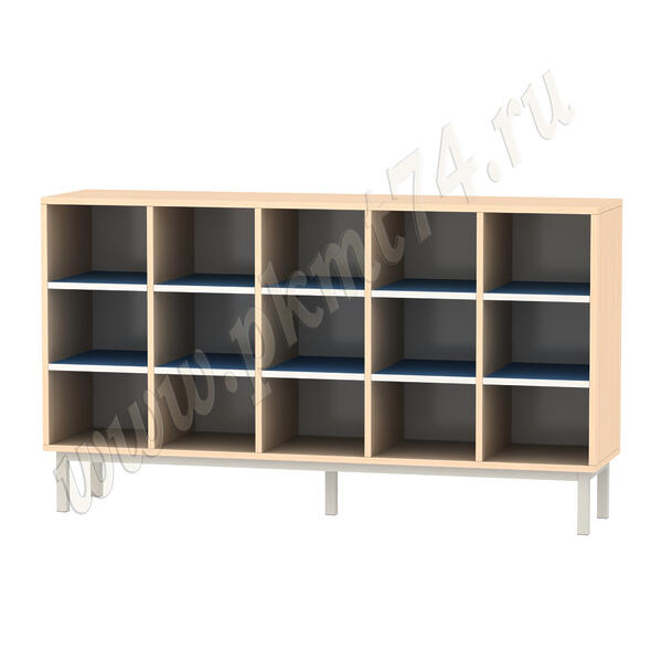 Стеллаж для обуви 15 ячеек МТ 11-30 Дуб Молочный-Синий Стеллаж для обуви 15 ячеек МТ 11-30 Дуб Молочный-Синий