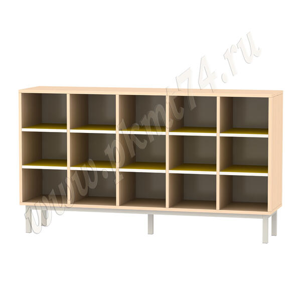 Стеллаж для обуви 15 ячеек МТ 11-30 Дуб Молочный-Желтый Стеллаж для обуви 15 ячеек МТ 11-30 Дуб Молочный-Желтый