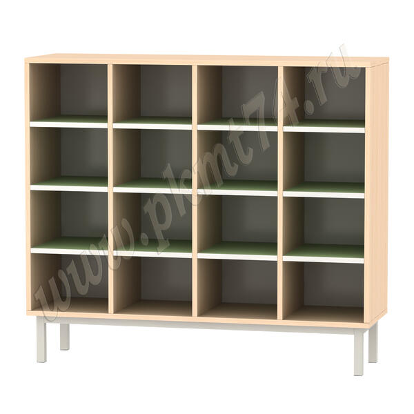 Стеллаж для обуви 16 ячеек МТ 11-29 Дуб Молочный-Зелёный Стеллаж для обуви 16 ячеек МТ 11-29 Дуб Молочный-Зелёный