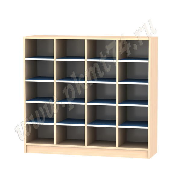 Стеллаж для обуви 20 ячеек МТ 11-28 Дуб Молочный-Синий Стеллаж для обуви 20 ячеек МТ 11-28 Дуб Молочный-Синий