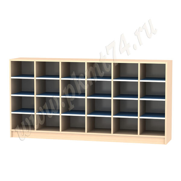 Стеллаж для обуви 24 ячейки МТ 11-31 Дуб Молочный-Синий