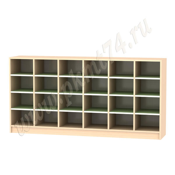 Стеллаж для обуви 24 ячейки МТ 11-31 Дуб Молочный-Зелёный