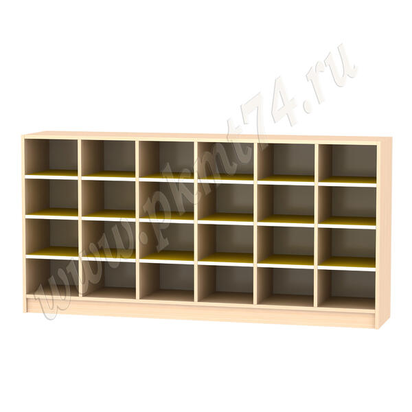 Стеллаж для обуви 24 ячейки МТ 11-31 Дуб Молочный-Жёлтый