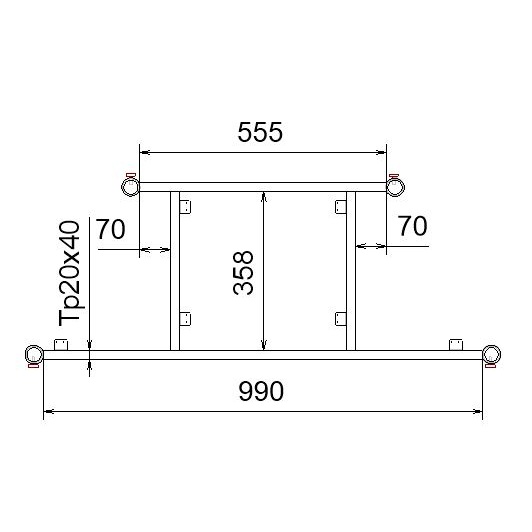 Каркас - вид сверху